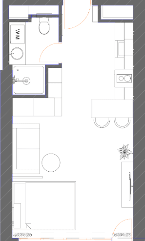 studio, 33.33 m², 32 floor in "7th Heaven Residence"