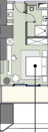 studio, 36.4 m², 27 floor in "Next Address"