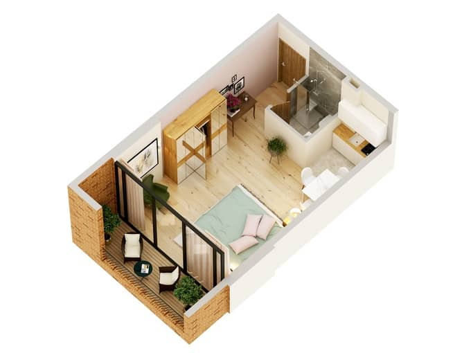 studio, 35.3 m², 12 floor in "Boulevard Residence"