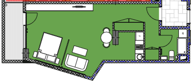 studio, 50.67 m², 16 floor in "Palm Residence"