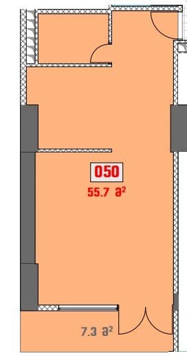 单间，55.7 m²，5 层，位于“White House”