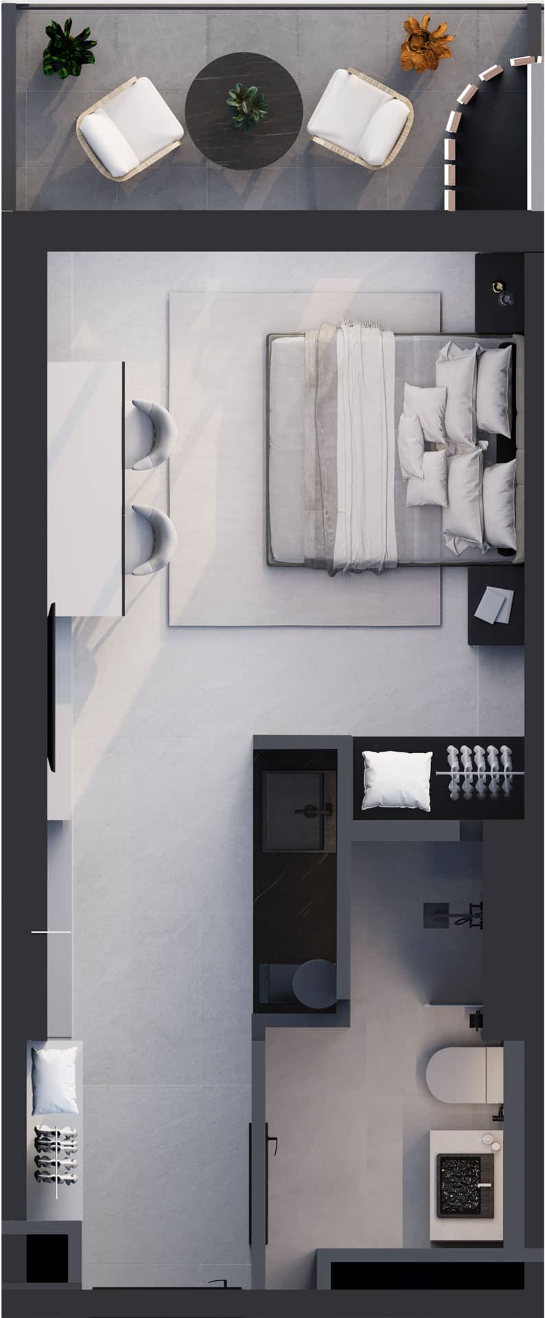 一居室公寓，36.5 m²，13 层，位于“Montemar”