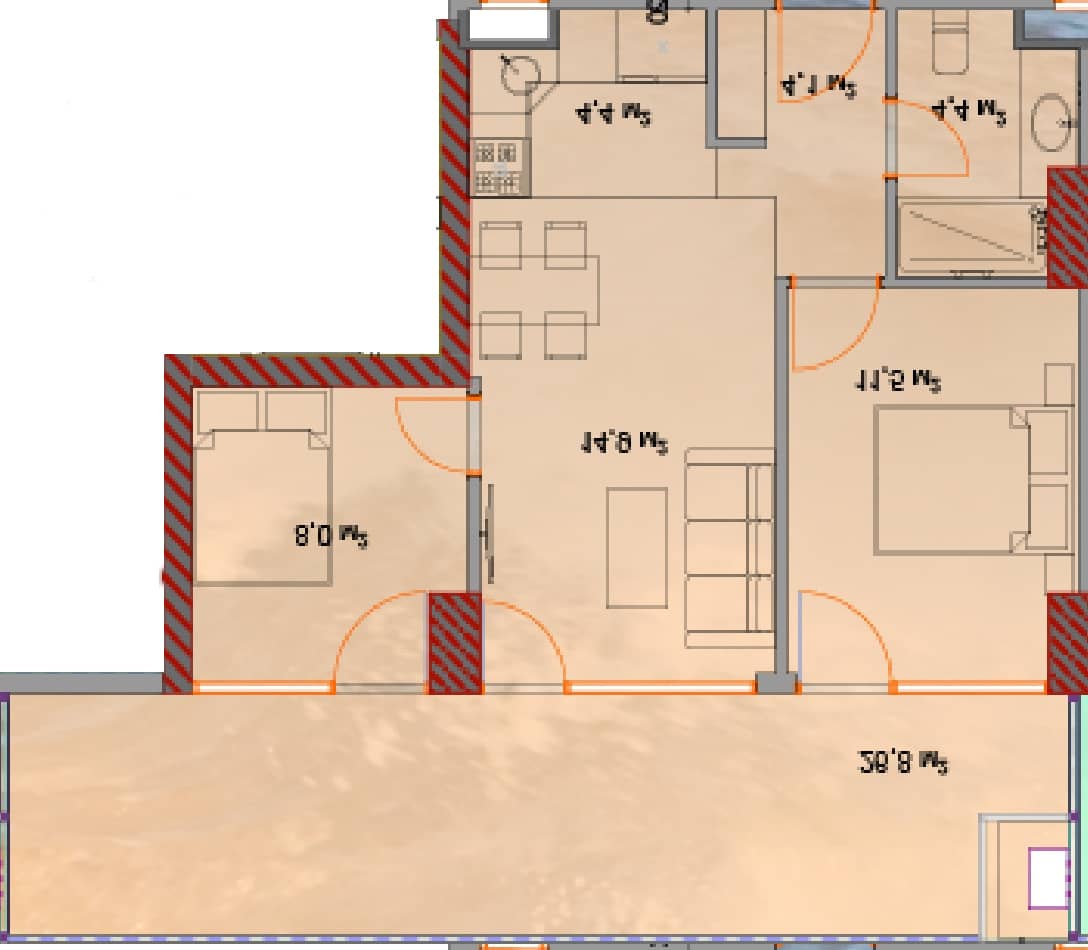2-bedroom apartment, 76.1 m², 18 floor in "Horizon Grand Residence"