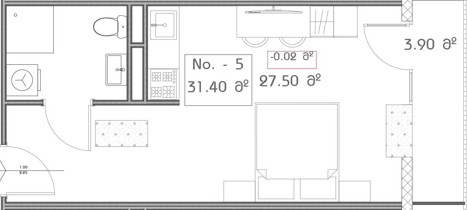 单间，31.4 m²，3 层，位于“Mardi Aquapark Wellness Resort”