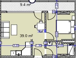 1-bedroom apartment, 44.7 m², 20 floor in "Modern Ultra"