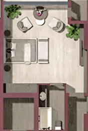 სტუდიო, 33.3 მ², 26 სართული "Tekto Franco"-ში