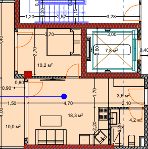 1-bedroom apartment, 48.1 m², 8 floor in "Lagoon Resort"