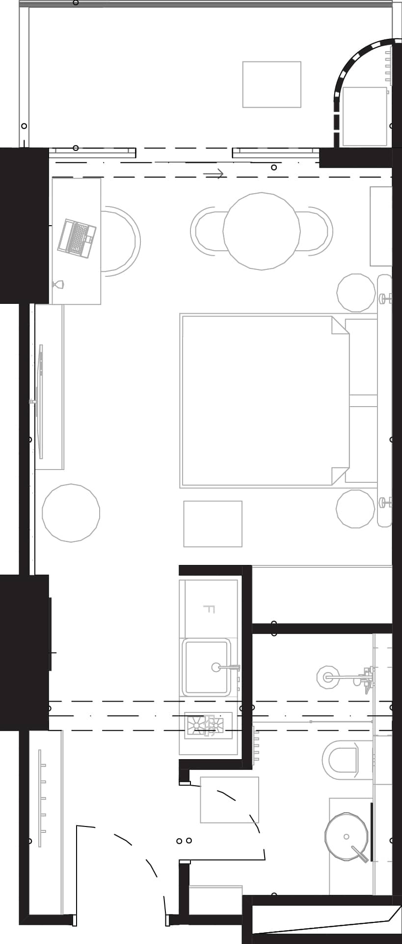 1-bedroom apartment, 35 m², 16 floor, Montemar in Batumi