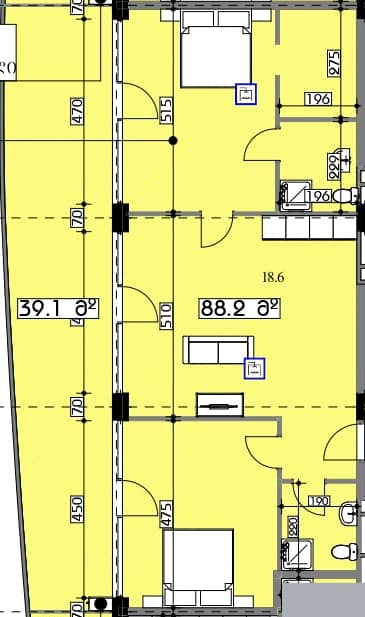 2-bedroom apartment, 127.3 m², 10 floor in "Swiss village"