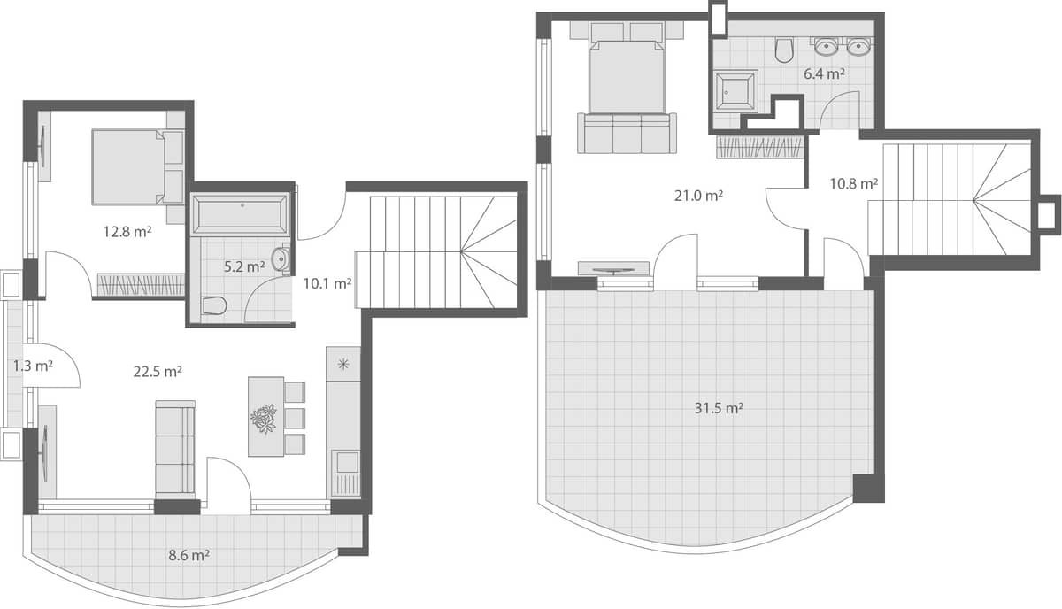 3-bedroom apartment, 130.4 m², 4 floor, Wyndham Grand Family Club in Batumi