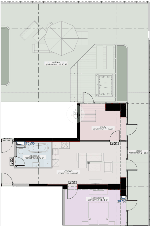 2-bedroom apartment, 204.1 m², 39 floor in "Geuz Towers"