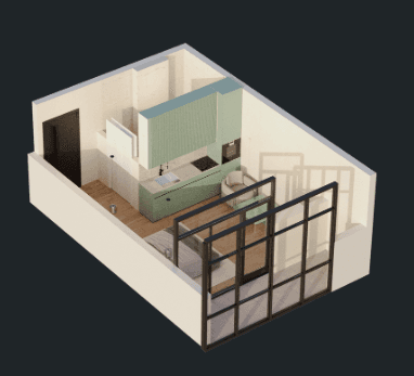 studio, 30.4 m², 18 floor, Green Side Gonio in Batumi