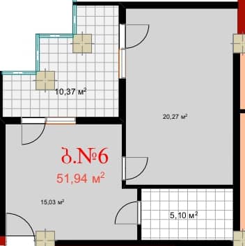 1-комнатная квартира, 71.6 м², 5 этаж в ЖК "Mardi City Center"