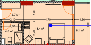 studio, 32.7 m², 8 floor in "Lagoon Resort"