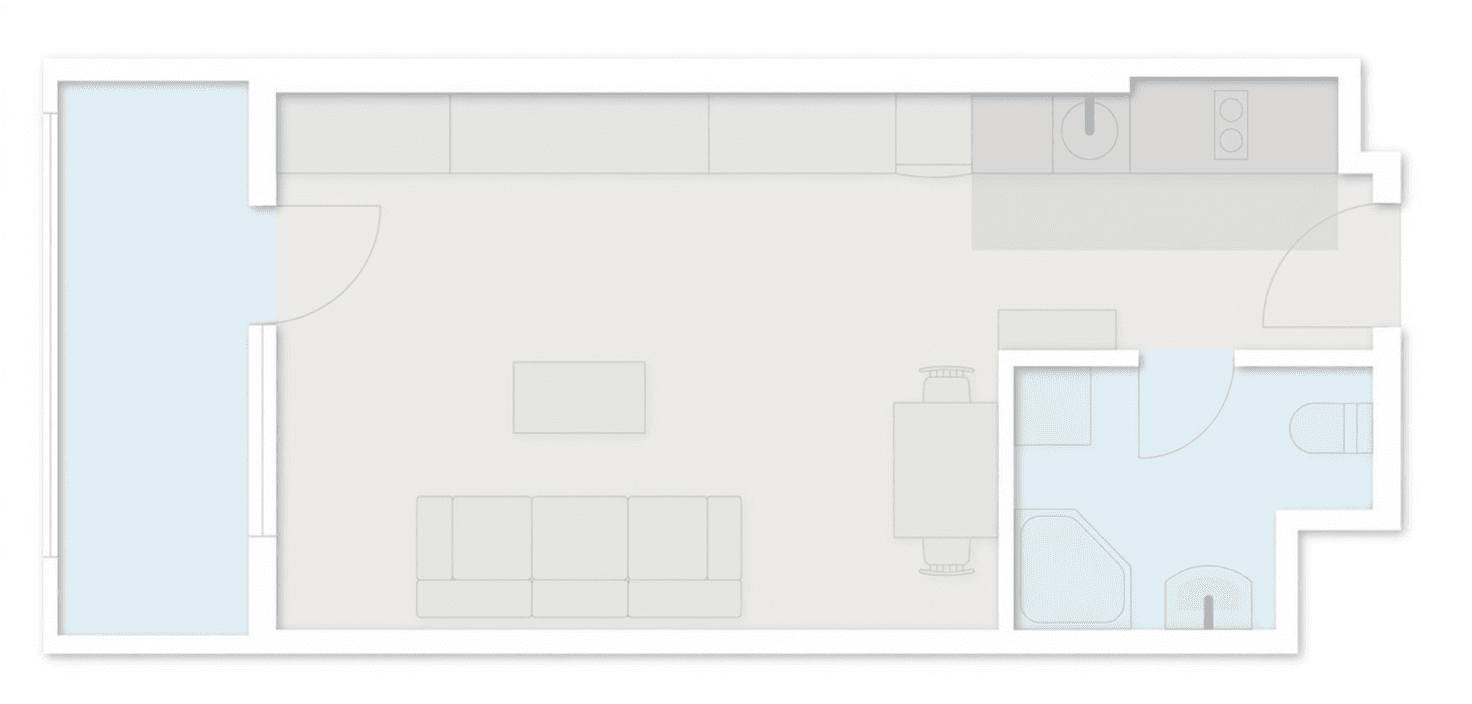Студия, 36.65 м², 13 этаж в ЖК "Улица Пиросмани, 15"
