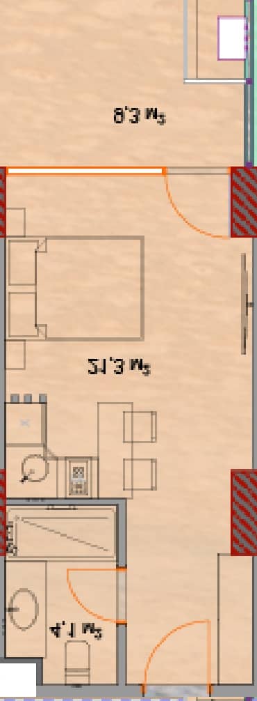 studio, 35.4 m², 17 floor in "Horizon Grand Residence"