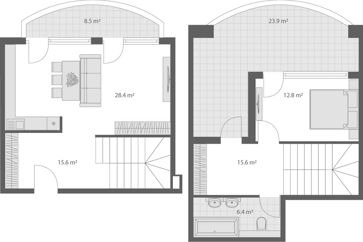 2-bedroom apartment, 111.2 m², 4 floor, Wyndham Grand Family Club in Batumi