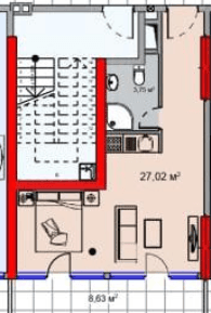 studio, 39.57 m², 29 floor in "Horizons Deluxe"