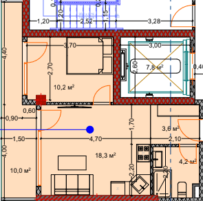 1-bedroom apartment, 48.1 m², 5 floor in "Lagoon Resort"