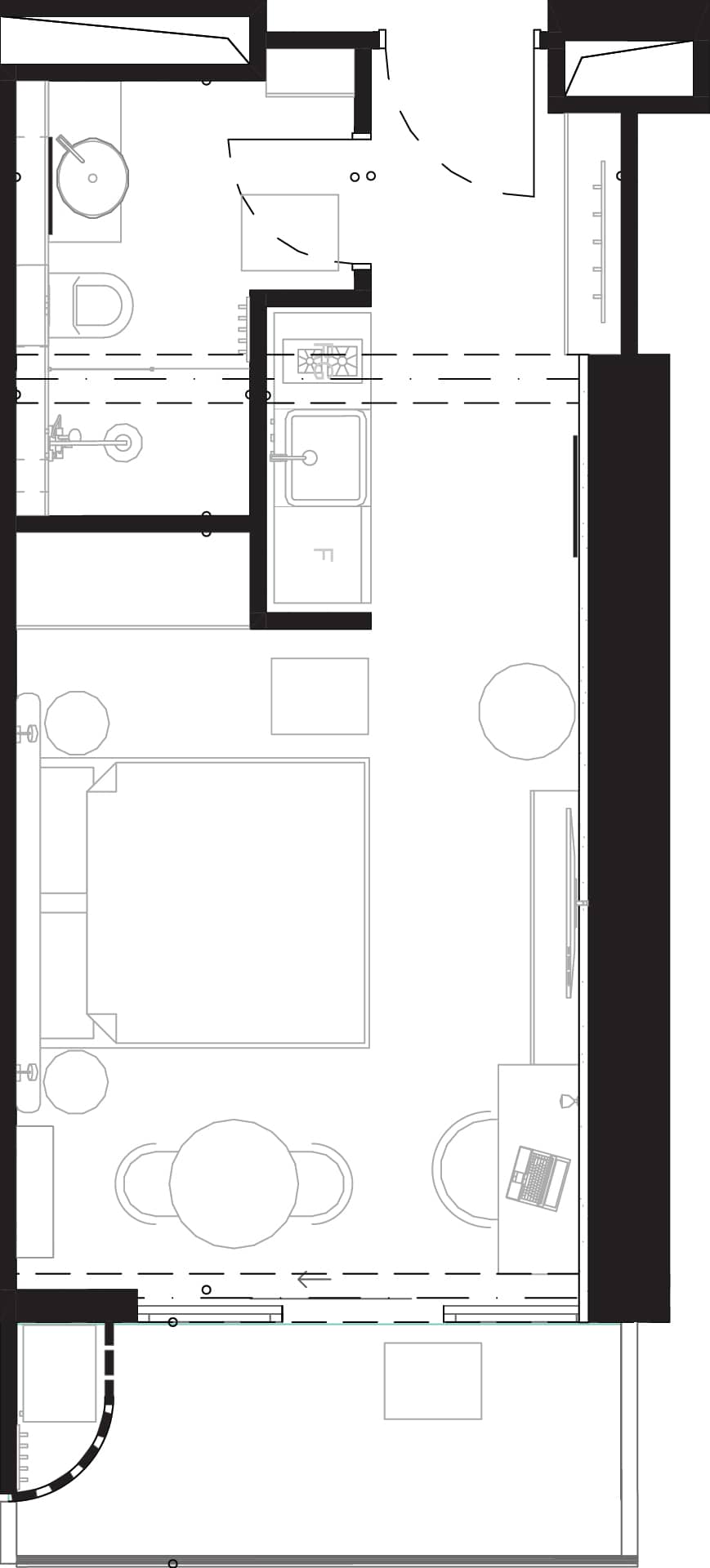 1-bedroom apartment, 34.3 m², 16 floor in "Montemar"