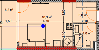 studio, 32.7 m², 2 floor in "Lagoon Resort"