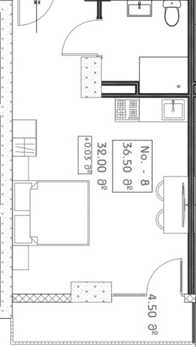 studio, 36.5 m², 10 floor in "Mardi Aquapark Wellness Resort"