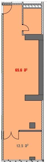 studio, 65.6 m², 2 floor, White House in Batumi