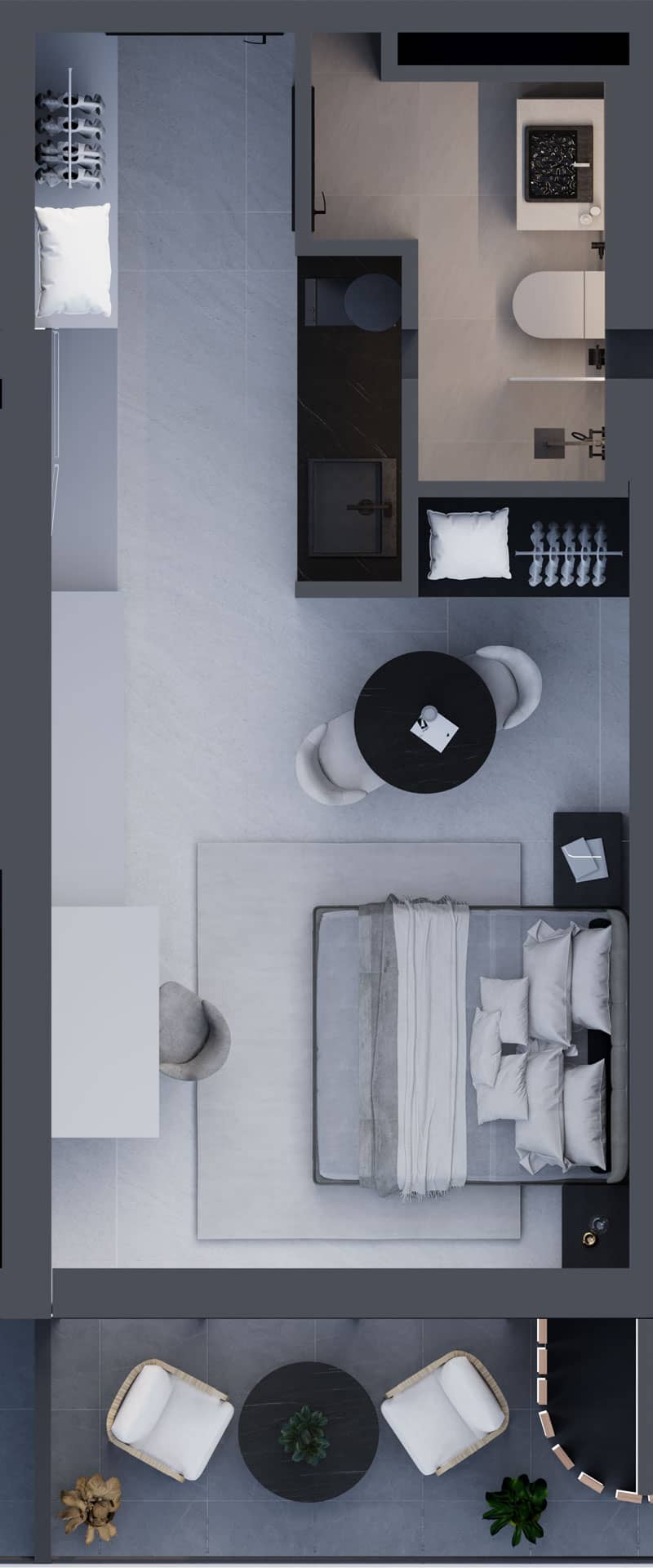 1-bedroom apartment, 33.9 m², 15 floor, Montemar in Batumi