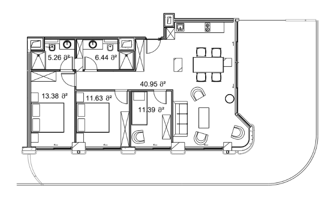 3-bedroom apartment, 159.99 m², 7 floor in "Next Collection"