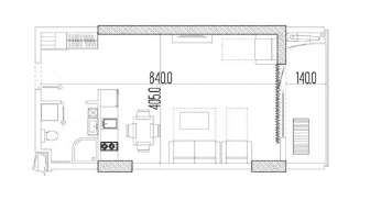 Студия, 39.4 м², 23 этаж в ЖК "Intourist Residence"