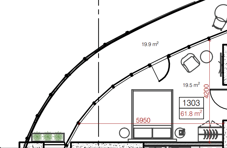 1-bedroom apartment, 62.1 m², 13 floor in "Oval"
