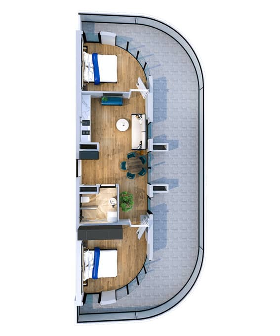 3-bedroom apartment, 124.5 m², 26 floor, Steps in Batumi