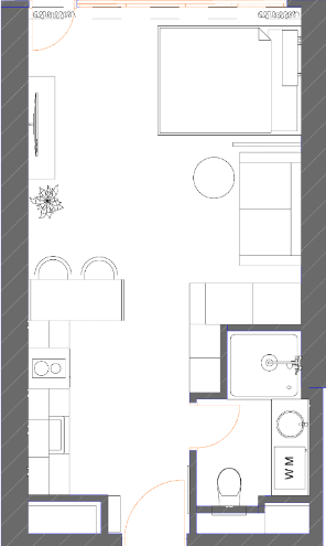 studio, 34.88 m², 35 floor in "7th Heaven Residence"