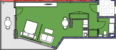 studio, 56.45 m², 9 floor in "Palm Residence"