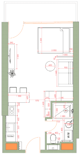 1-комнатная квартира, 34.74 м², 39 этаж в ЖК "7th Heaven Residence"