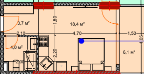 studio, 32.7 m², 7 floor in "Lagoon Resort"