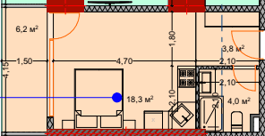 studio, 33.4 m², 6 floor in "Lagoon Resort"