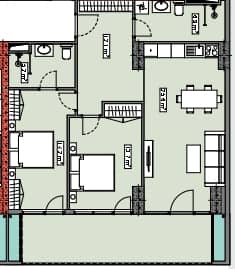 2-комнатная квартира, 103.7 м², 7 этаж в ЖК "Piazza Residence"