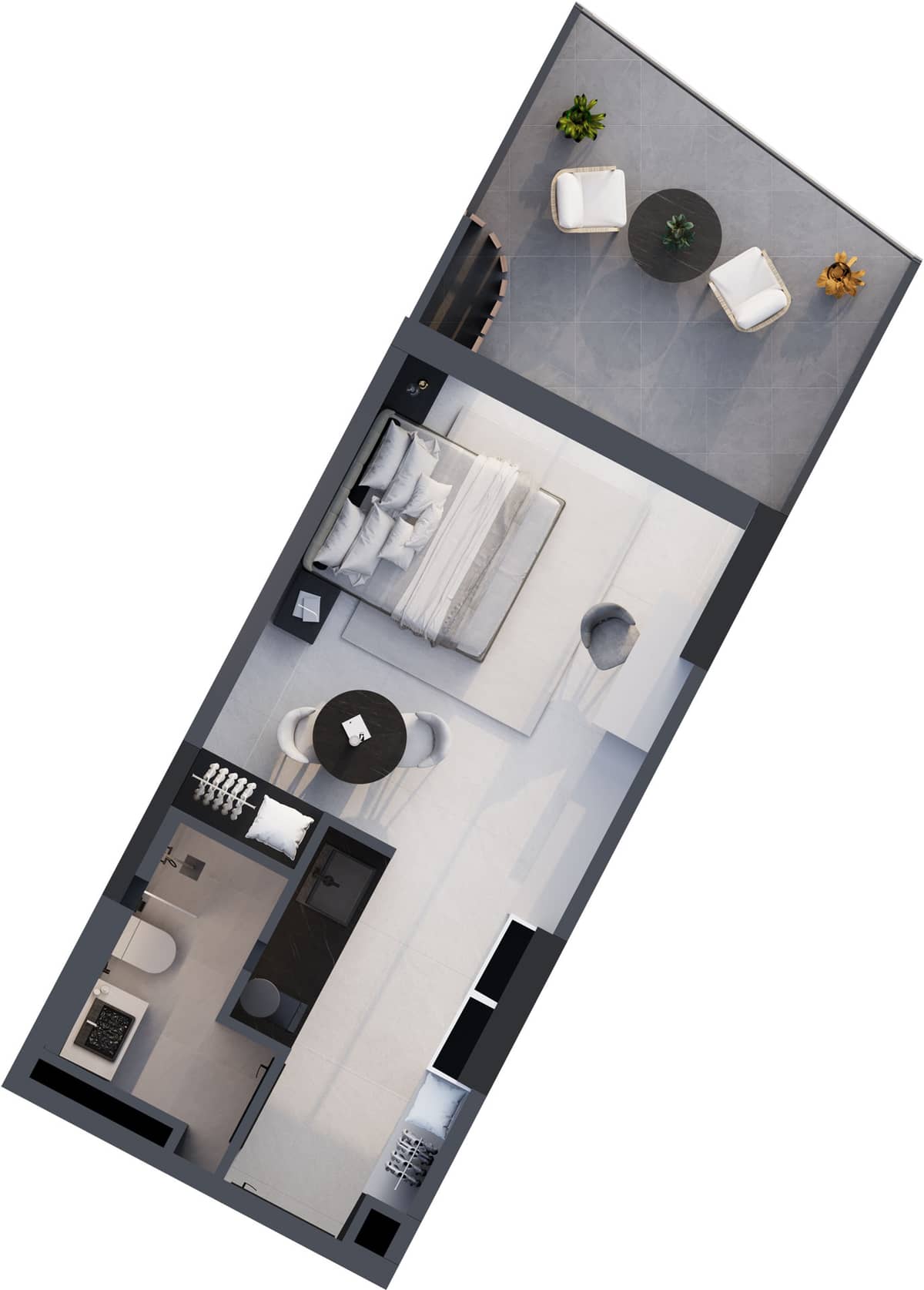 1-комнатная квартира, 40 м², 2 этаж в ЖК "Montemar"