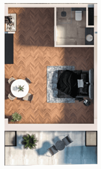 Студия, 48.67 м², 14 этаж в ЖК "Boulevard Point"