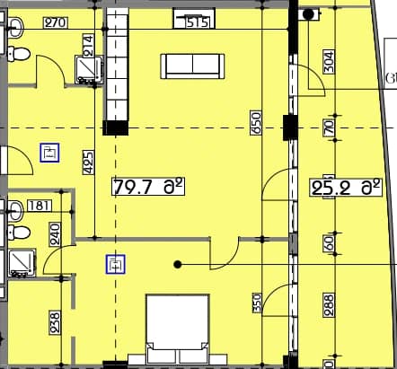 1-bedroom apartment, 104.9 m², 10 floor in "Swiss village"