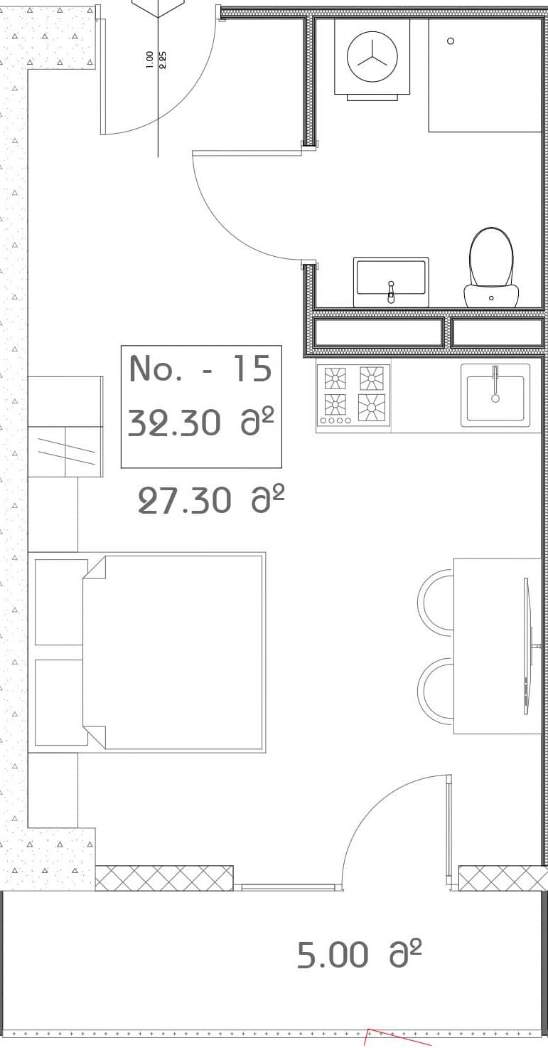 studio, 32.3 m², 13 floor, Mardi Aquapark Wellness Resort in Batumi