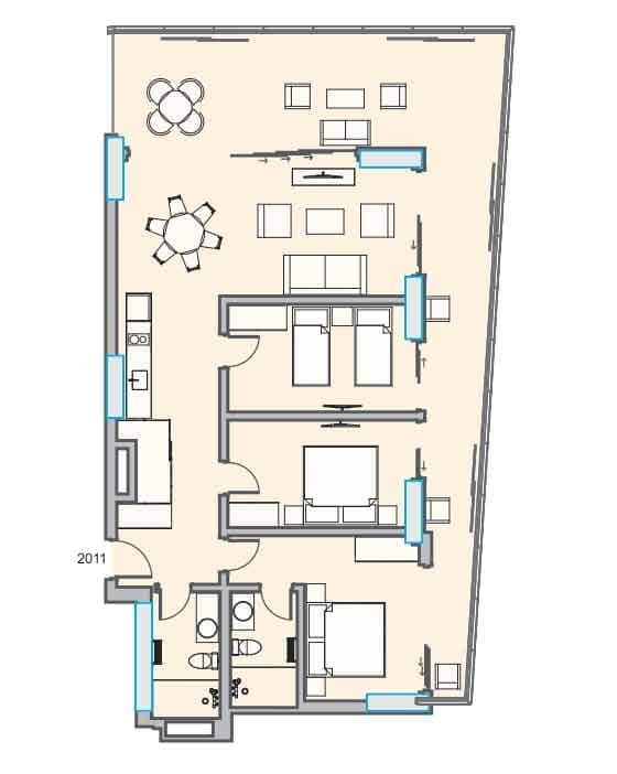 4-ოთახიანი ბინა, 144.33 მ², 20 სართული, Dreamland Oasis ბათუმში