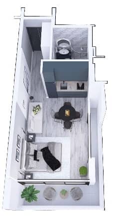 Студия, 37.9 м², 3 этаж в ЖК "Dream Residence Chakvi"