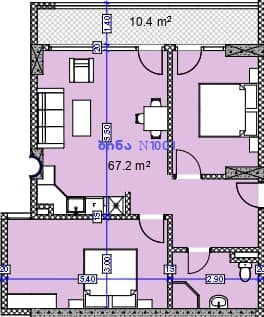 2-bedroom apartment, 77.6 m², 12 floor, Modern Ultra in Batumi