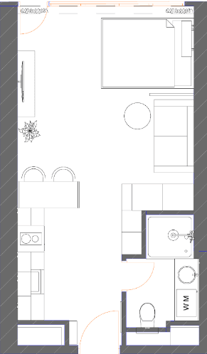 studio, 34.87 m², 33 floor in "7th Heaven Residence"