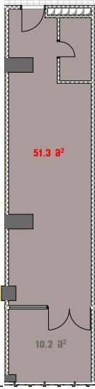 单间，51.3 m²，3 层，位于“White House”