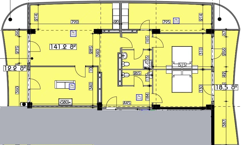 3-bedroom apartment, 171.9 m², 11 floor in "Swiss village"