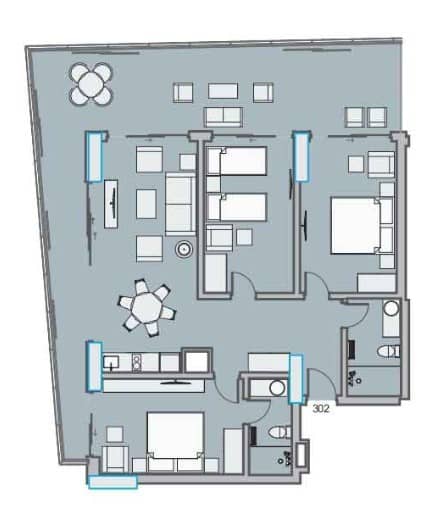 4-bedroom apartment, 141.28 m², 3 floor, Dreamland Oasis in Batumi