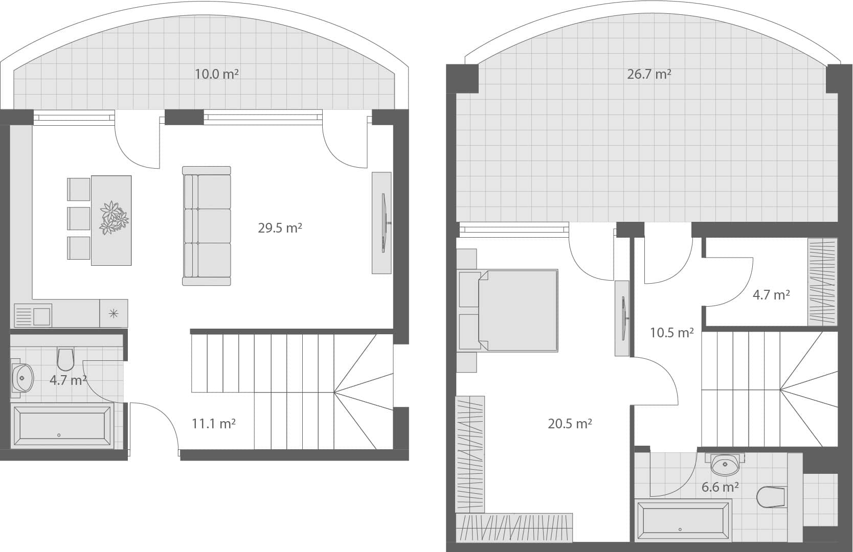 2-bedroom apartment, 124.3 m², 4 floor in "Wyndham Grand Family Club"